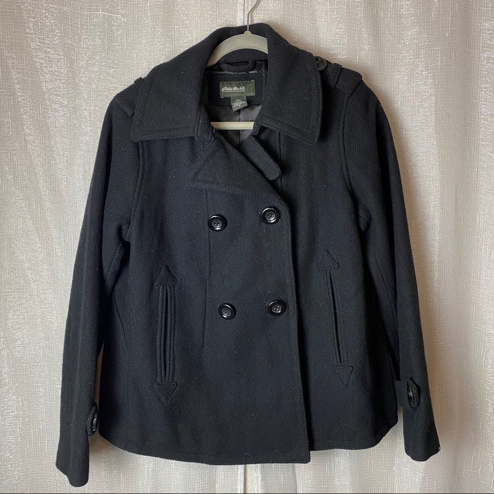 Eddie Bauer Wool Peacoat Black~M